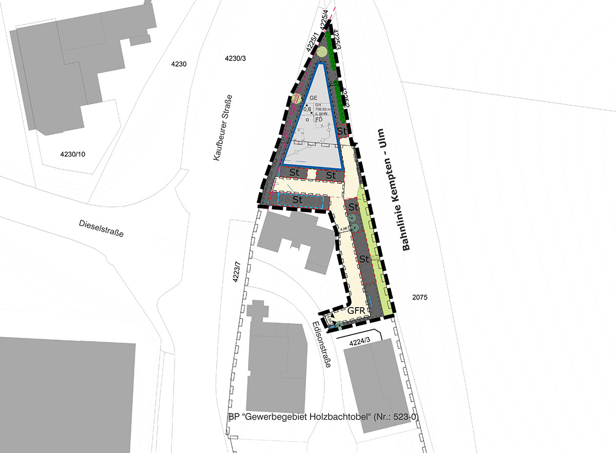 Vorhabenbezogener Bebauungsplan „Holzbachtobel Nord“, Stadt Kempten im Allgäu