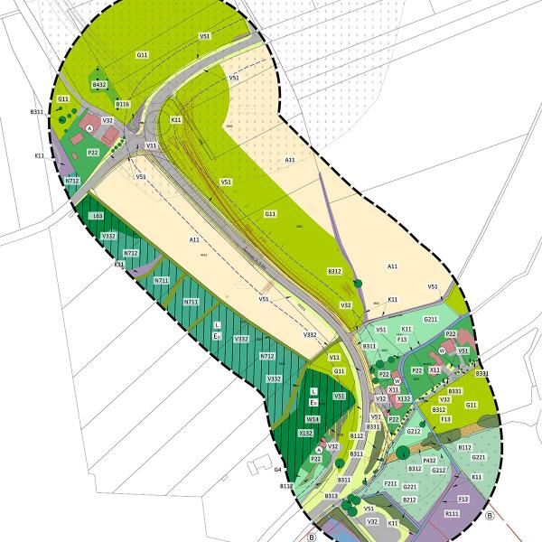 Geh- und Radweg an der Ortsumfahrung Babenhausen