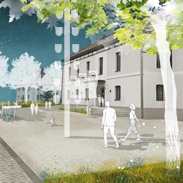 Straßen in der Ortsmitte Markt Erkheim